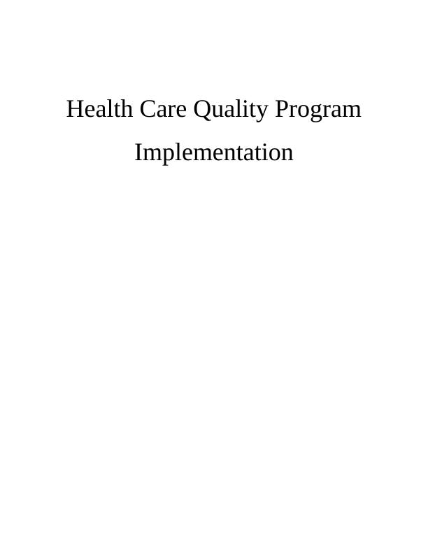Health Care Quality Program Implementation_1