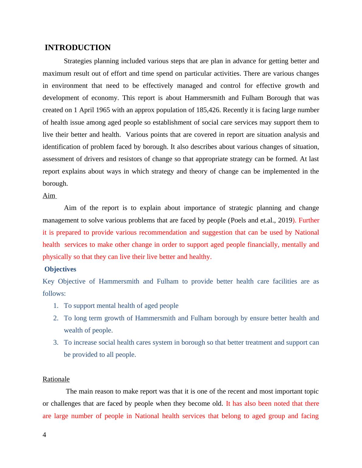 Strategic Planning and Change Management in Hammersmith and Fulham Borough