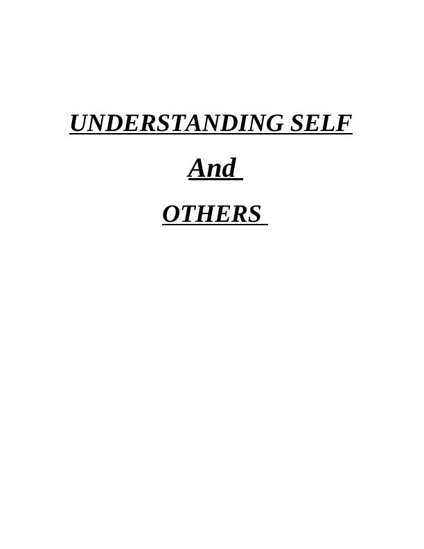 Understanding Self and Others Development_1