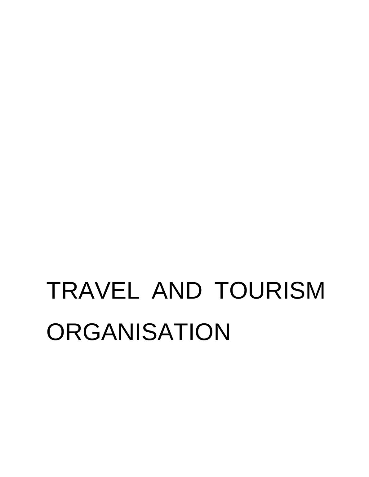 Travel and Tourism Assignment (Doc) - Thomas Cook_1