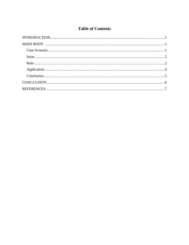 Contract Law: Case Study Analysis | Desklib