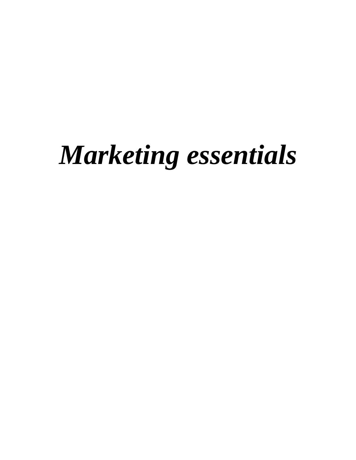 Marketing Essentials: Role of Marketing, Marketing Mix Comparison, and Marketing Plan of Zara_1
