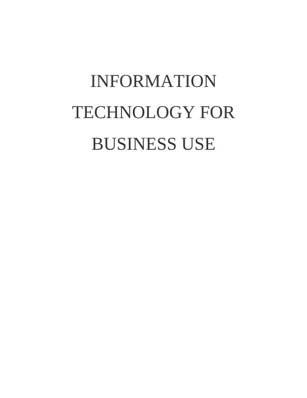 Information Technology for Business : PDF_1