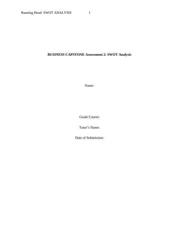 Swot analysis assignment PDF_1