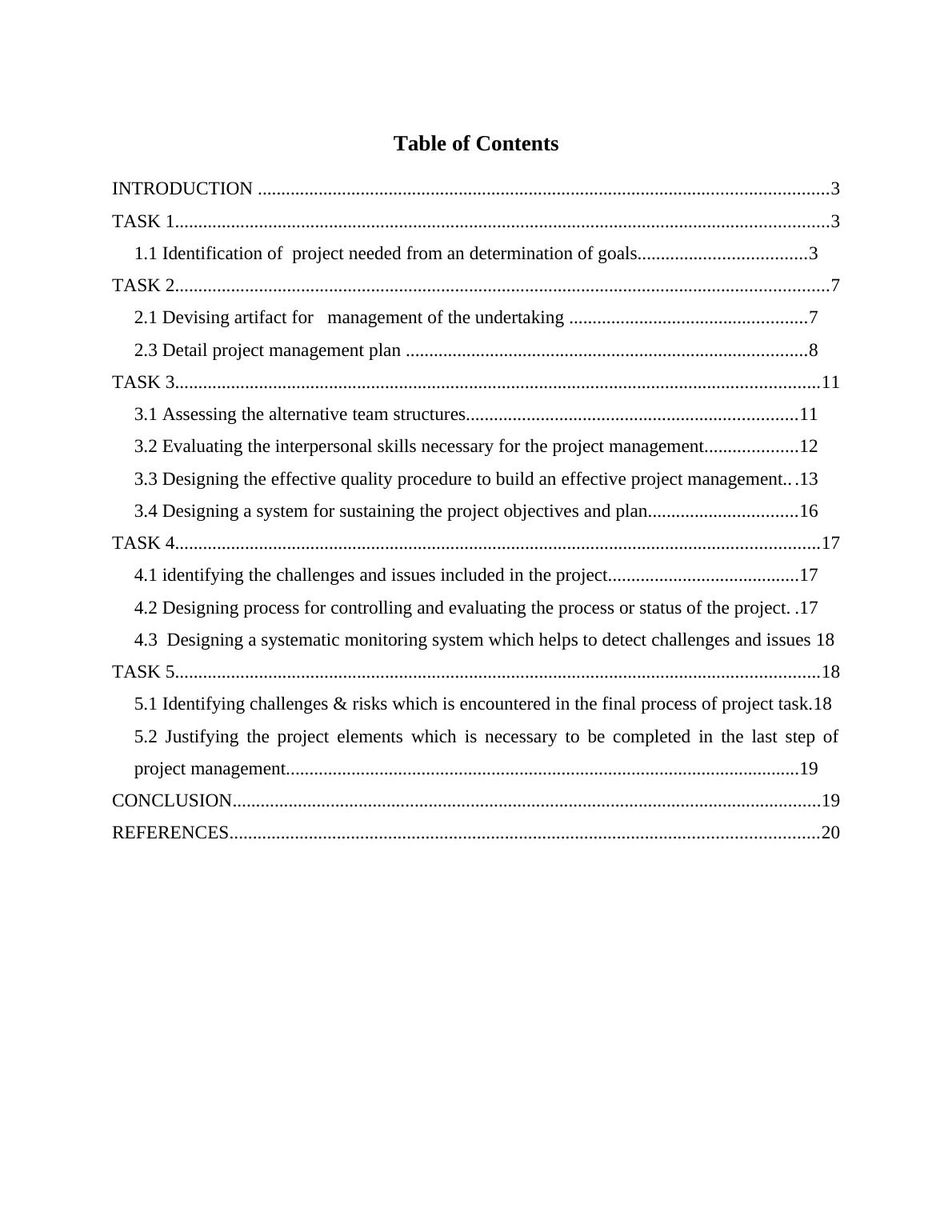 introduction for project management assignment