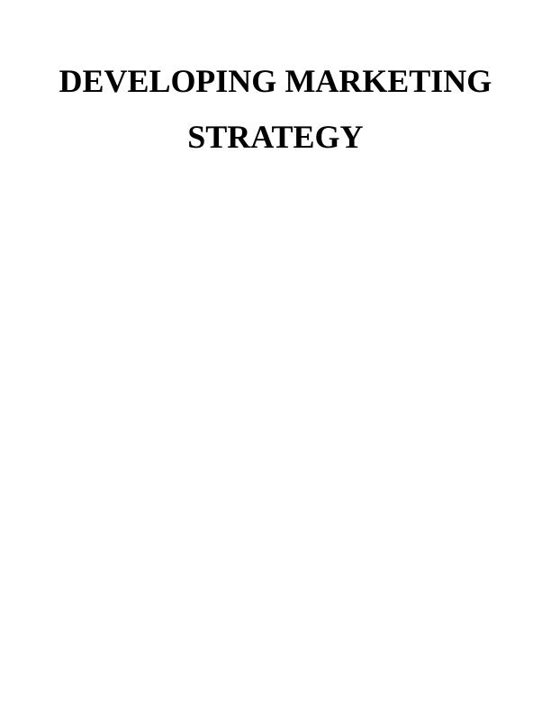 Developing Marketing Strategy Assignment | Mark & Spencer_1