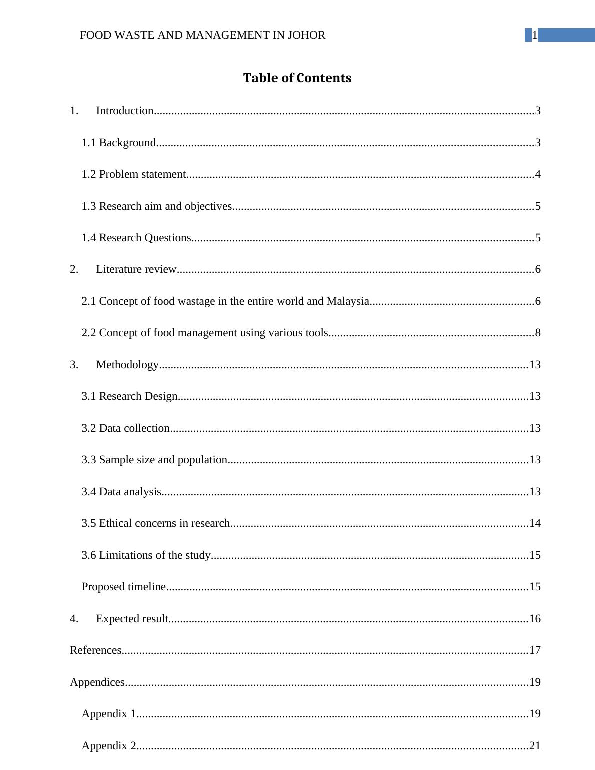 Food Waste Management: Analysis in Johor, Malaysia