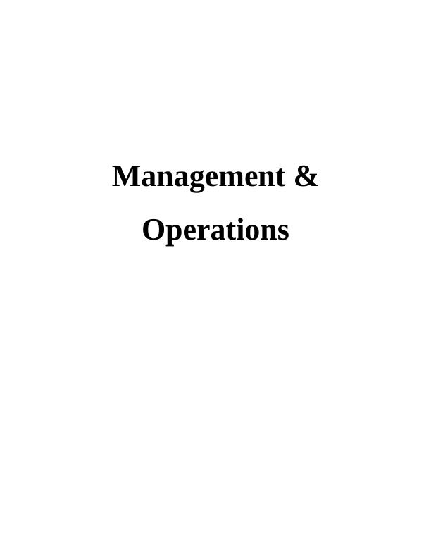 Importance and Value of Operation Management_1