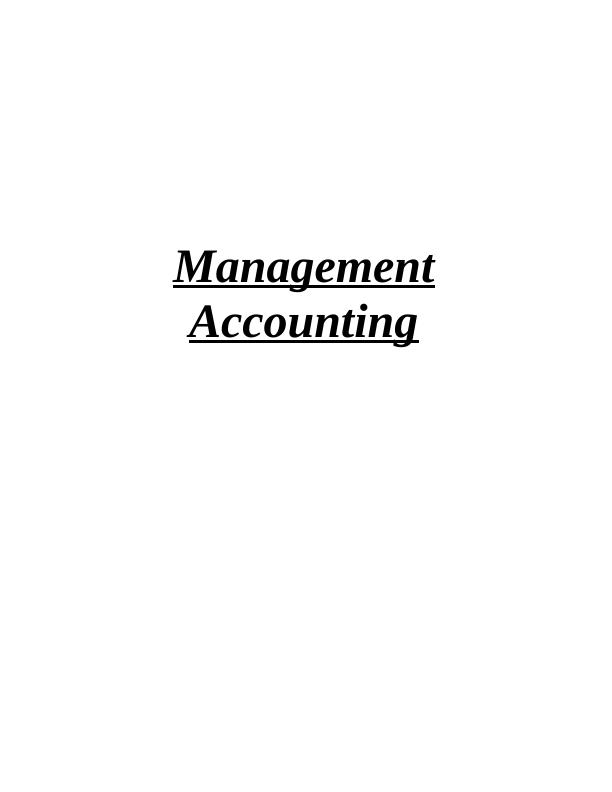 Management Accounting Assignment - LM Engineering ltd_1