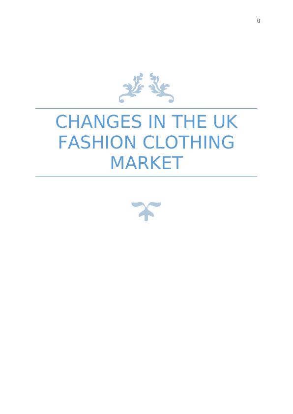 UK fashion clothing market Contents_1