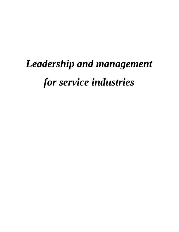 Leadership and management for service industries_1