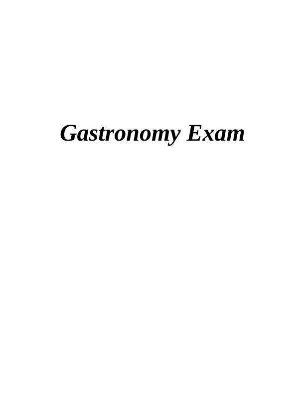 Gastronomy Exam_1