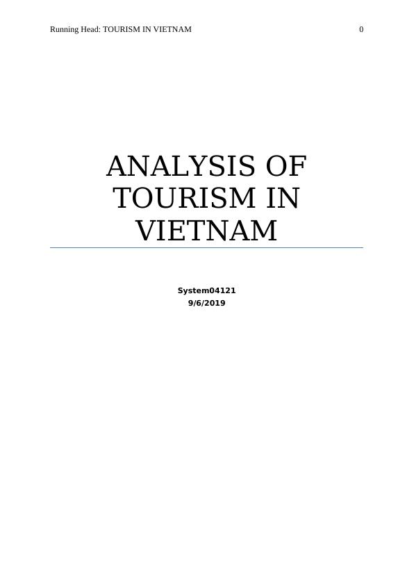Analysis of Tourism in Vietnam_1