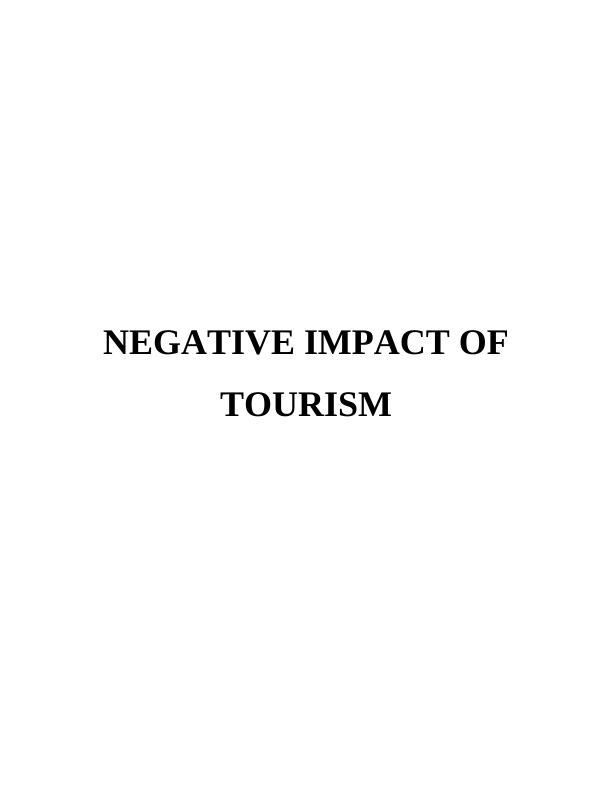 Negative Impact of Touris_1