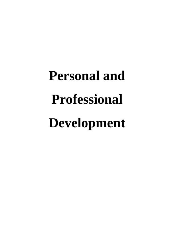 Personal and Professional Development Introduction_1
