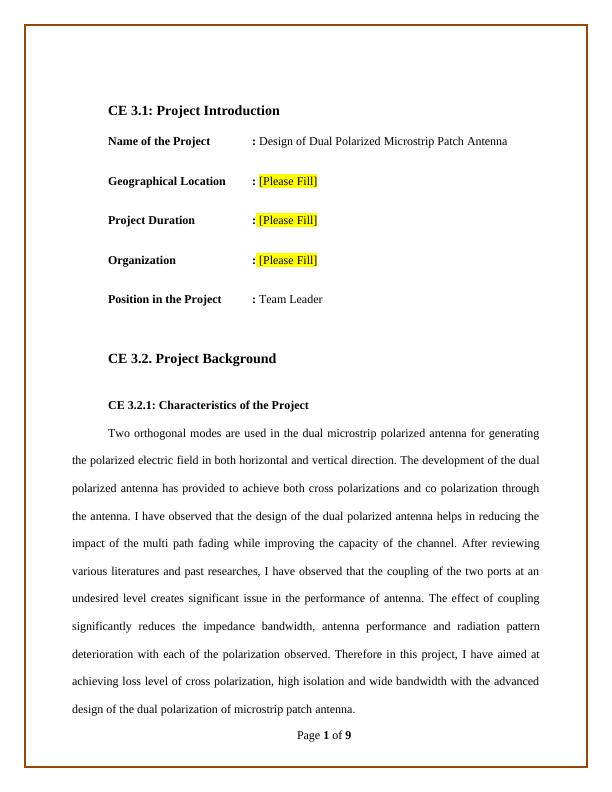 Competency Demonstration Report | Study