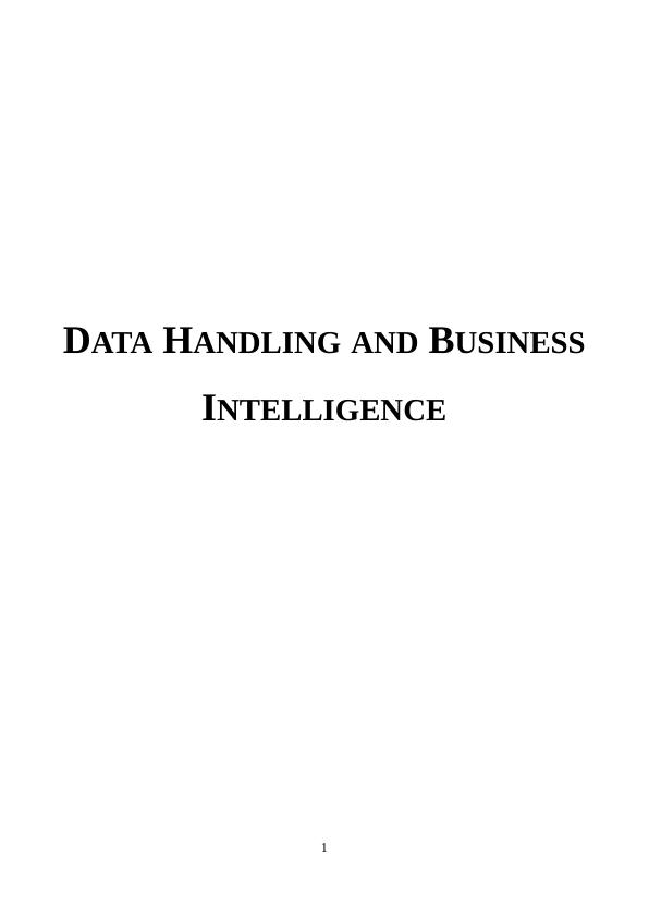 Data Handling and Business Intelligence- Doc_1