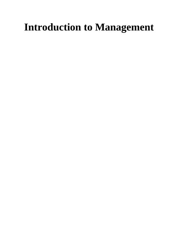 Introduction to Management Assignment - Imperial hotel_1