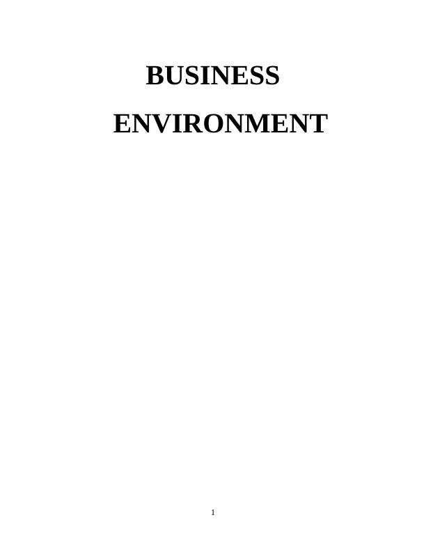 Business Environment: Type of Business, Stakeholders, Organizational Structure, and Impact of Economic Environments_1