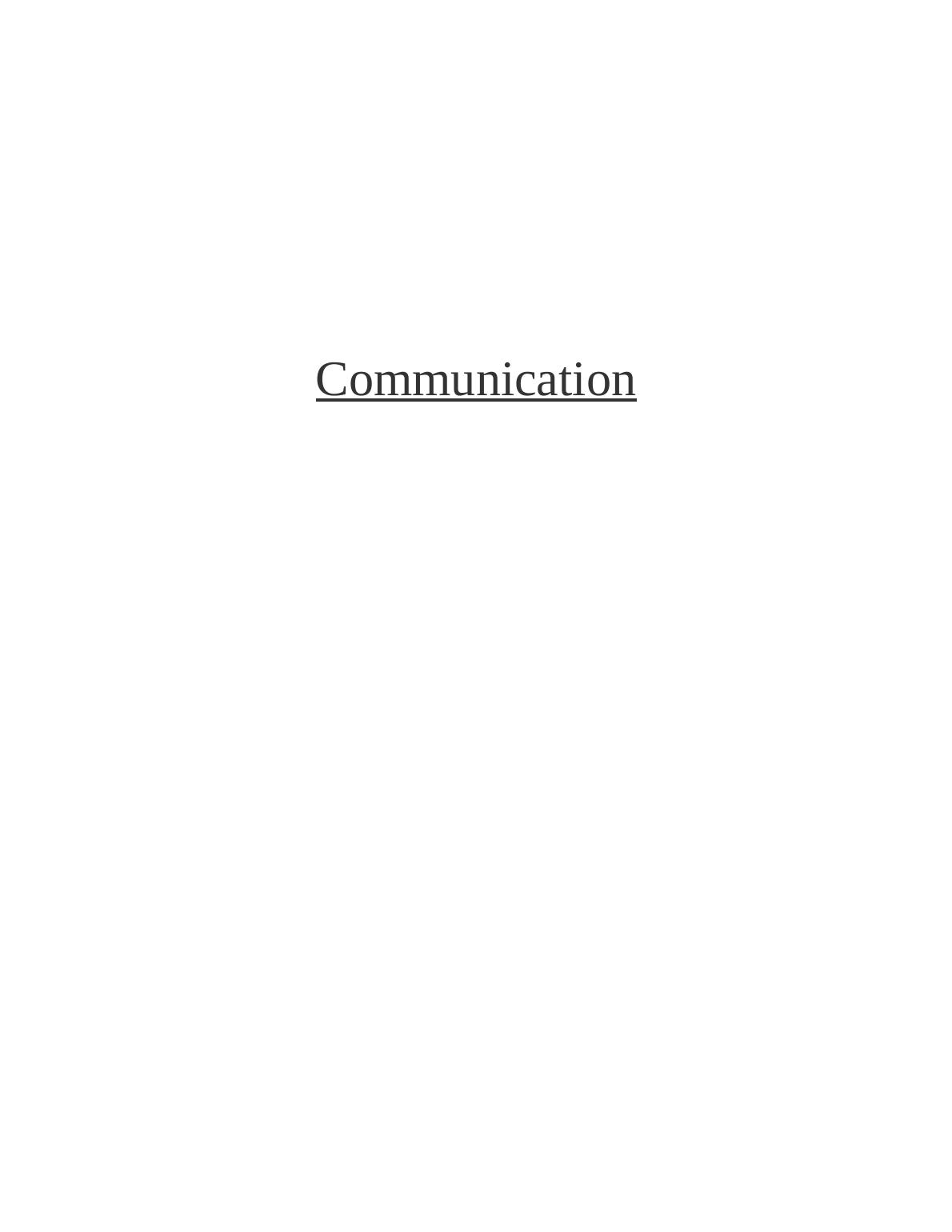 assignment on communication pdf