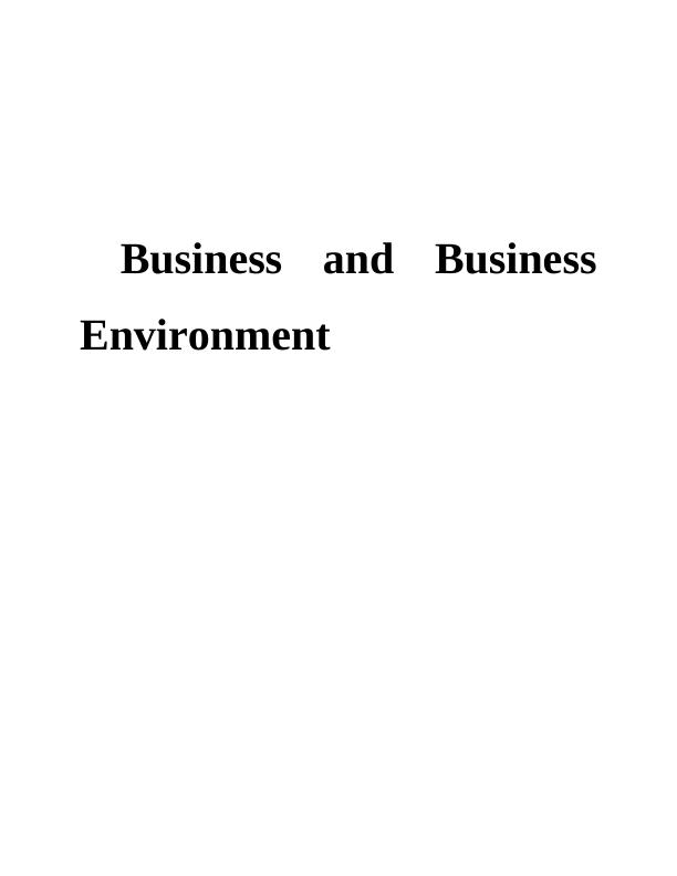 Business and Business Environment PART 1 4 Presentation_1
