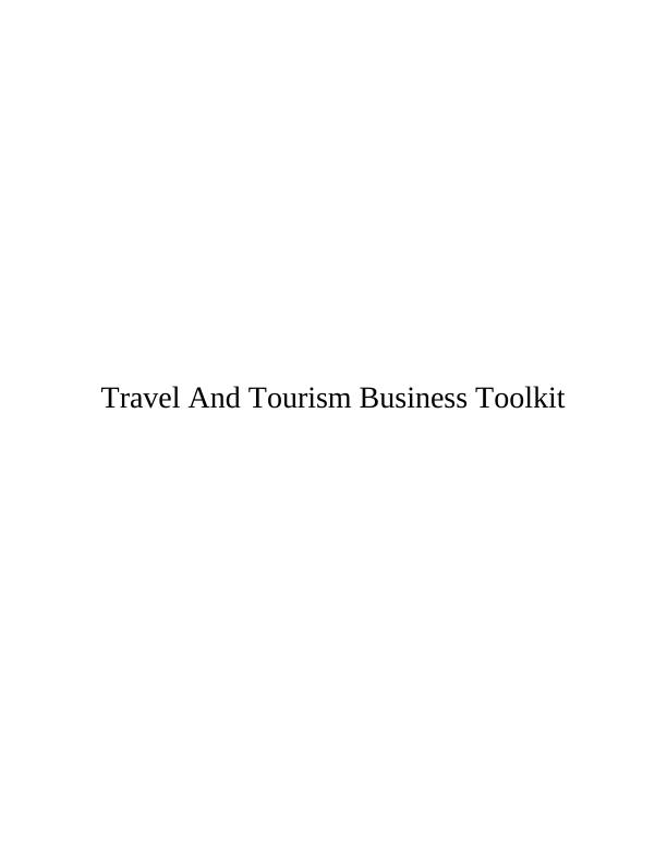 Travel And Tourism Business Toolkit : Assignment_1