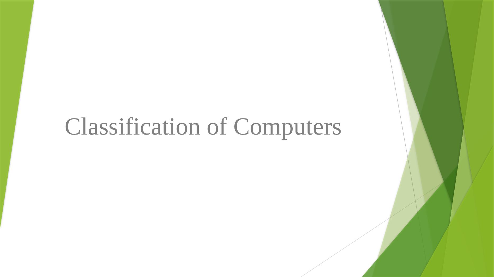 Classification of Computers