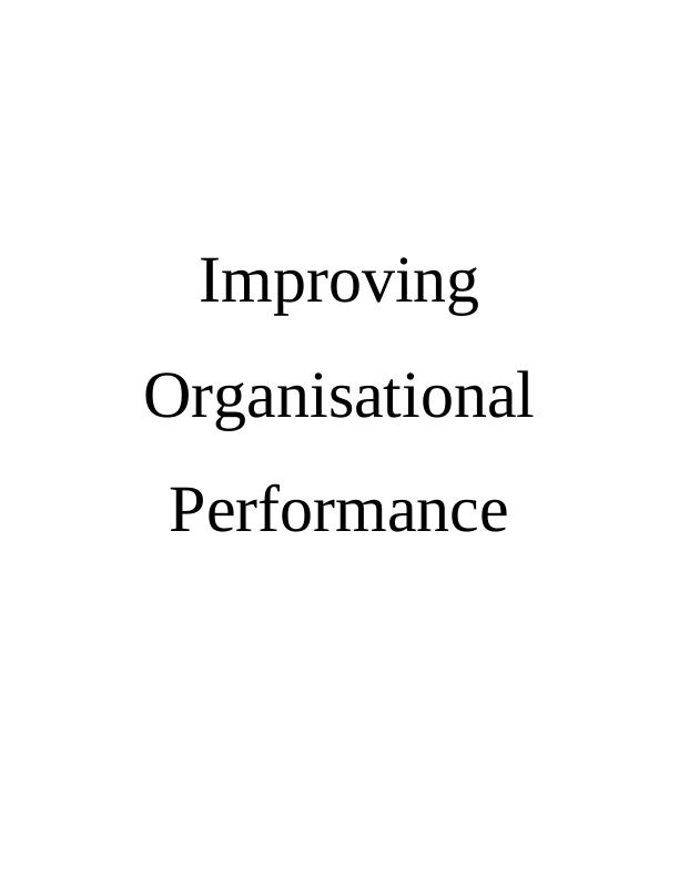 Improving Organisational Performance_1