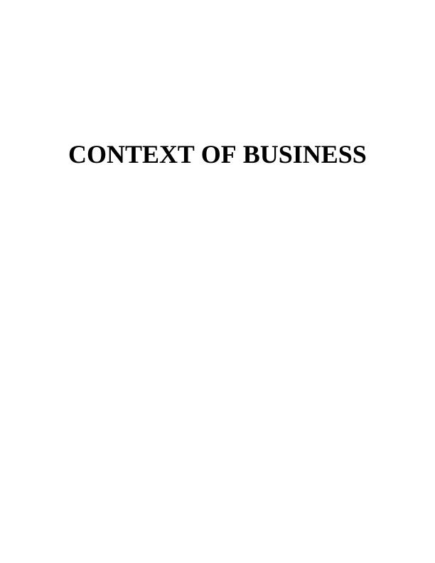 Context of Business | Ethical Behaviour and Sustainability | Assignment_1