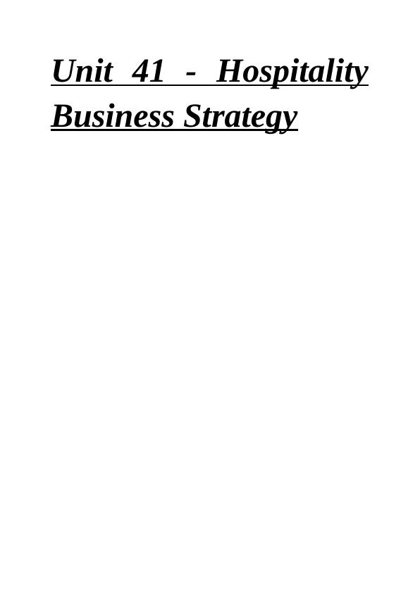 Hospitality Business Strategy_1