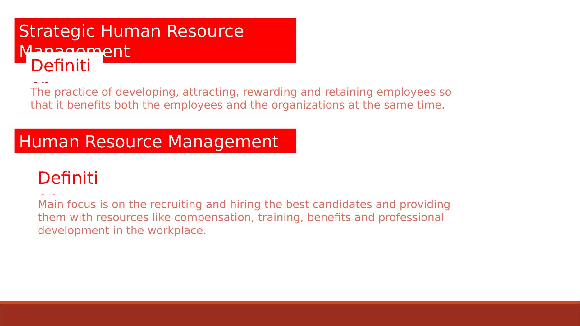 Strategic Human Resource Management - Presentation