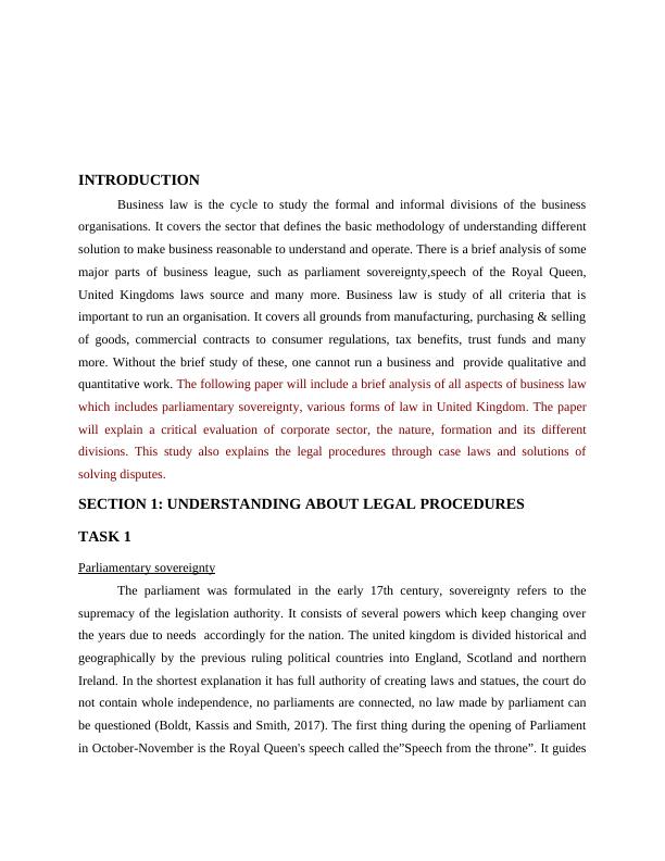 Business Law Assignment - Legal Procedures_3