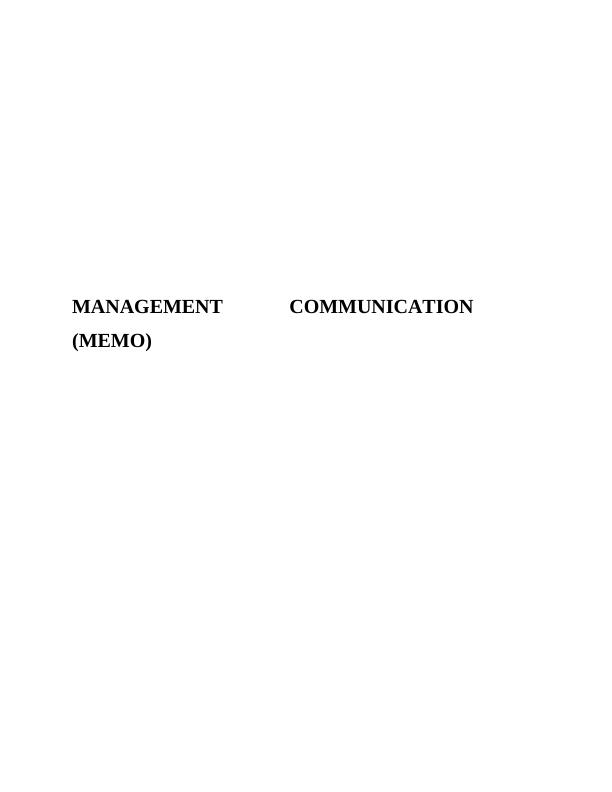 MNG81001 - Individual Reflection On Management Communication_1