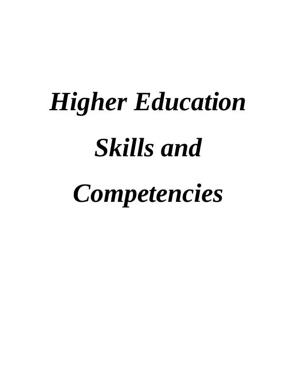 (PDF) Competencies in Higher Education_1