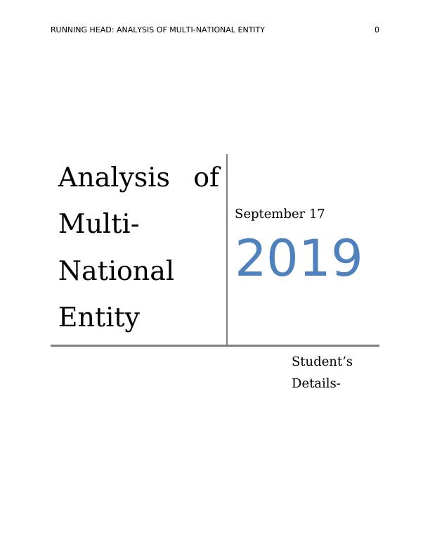 Analysis of Multi-National Entity_1