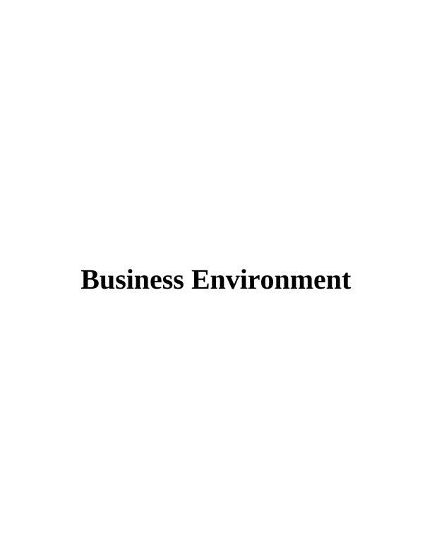 Business Environment of British Airways Report Sample_1