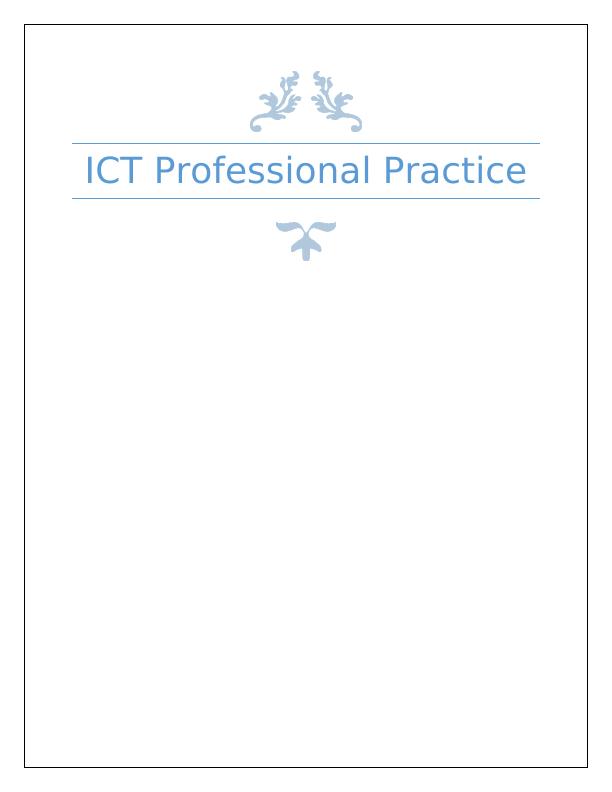 ICT Professional Practice Assignment_1