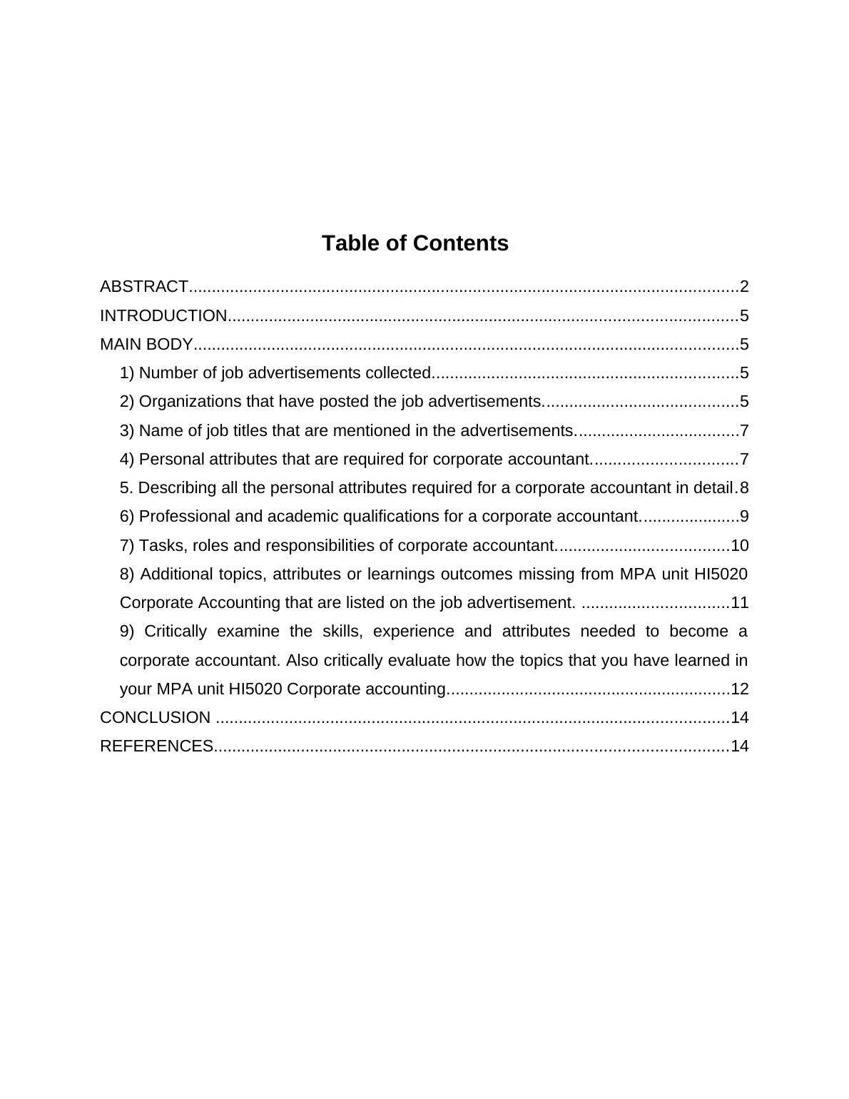 corporate accounting assignment pdf