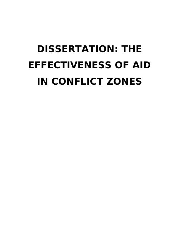 The Effectiveness of AID in Conflict Zones_1