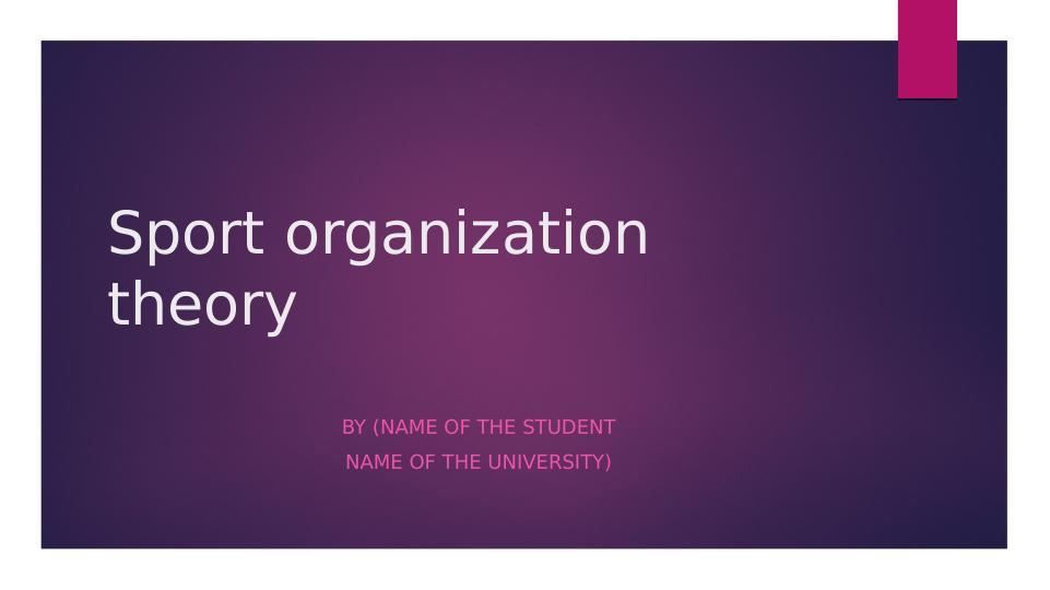 Sport Organization Theory - PDF_1