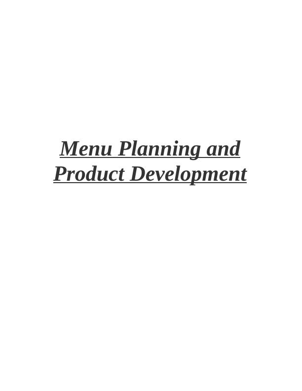 Menu Planning and Product Development- Doc_1