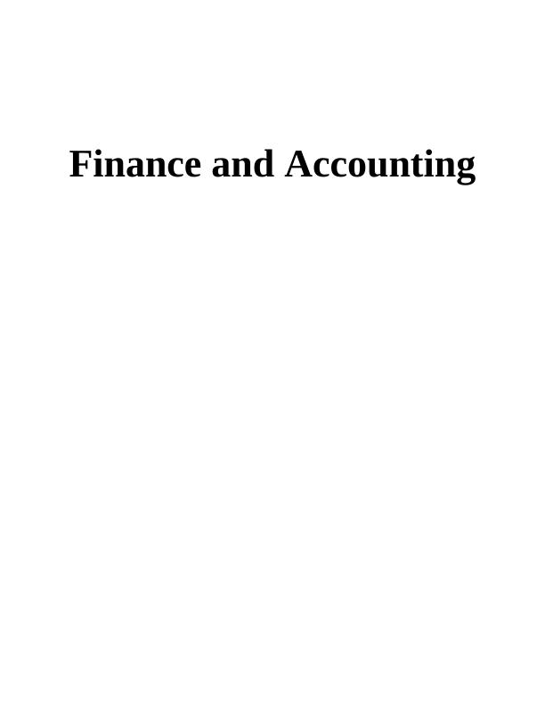 Finance and Accounting- Assignment_1