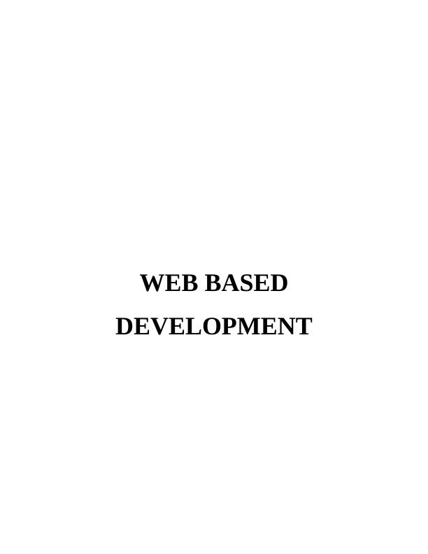 Web Application Development Assignment Sample_1