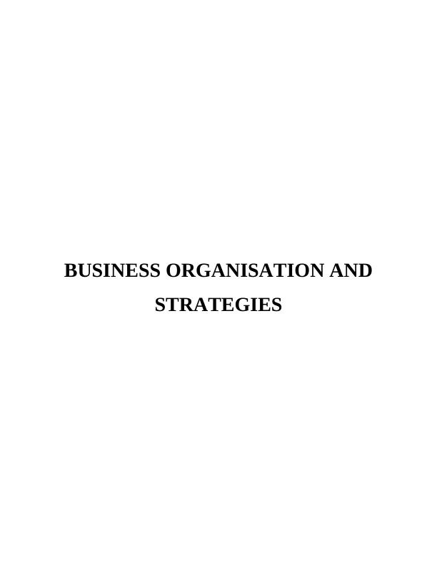 Organizational Strategy & Strategic Plan | Assignment_1