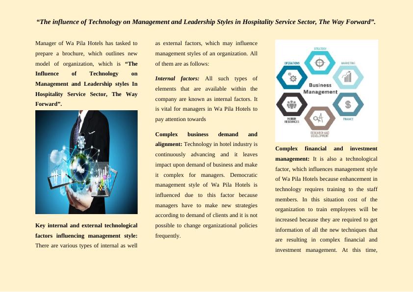 The Influence of Technology on Management and Leadership Styles in Hospitality Service Sector_1