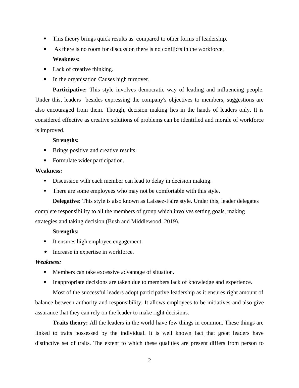 sample assignment on leadership and management