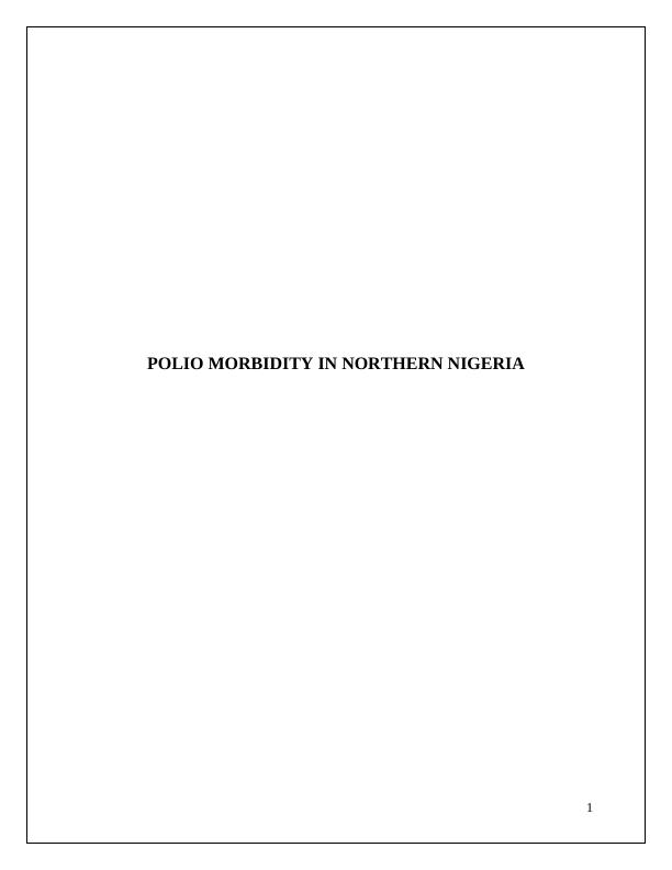 Polio Morbidity of Children in Nigeria_1