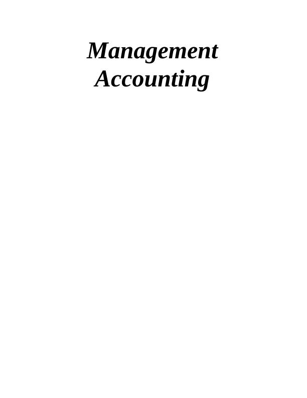 Management Accounting - Airdri Ltd Assignment_1