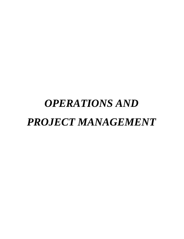 (PDF) Project Management and Operations Management_1