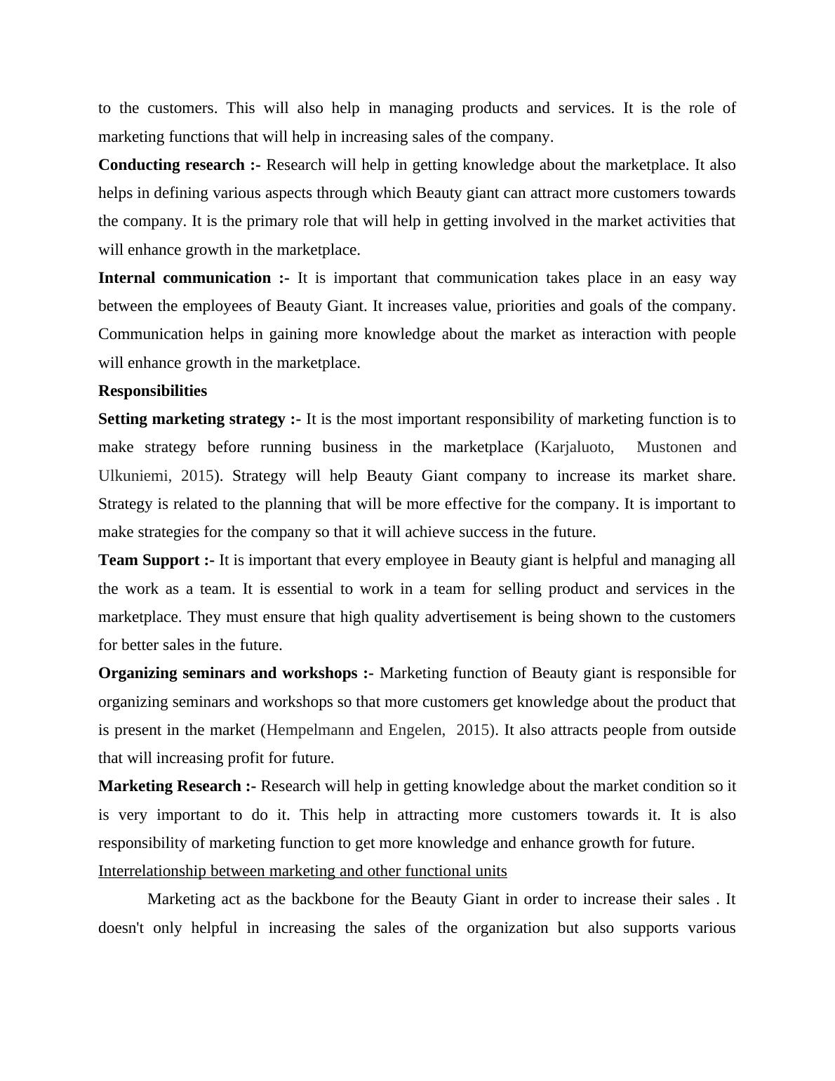 unit 2 marketing essentials assignment sample